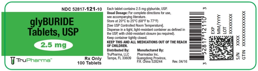 bottle label 2.5 mg 100 tablets