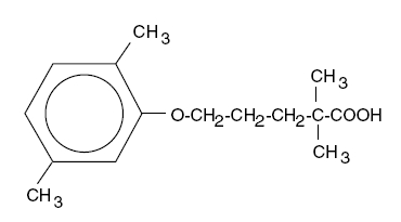 Gemfibrozil structural formula