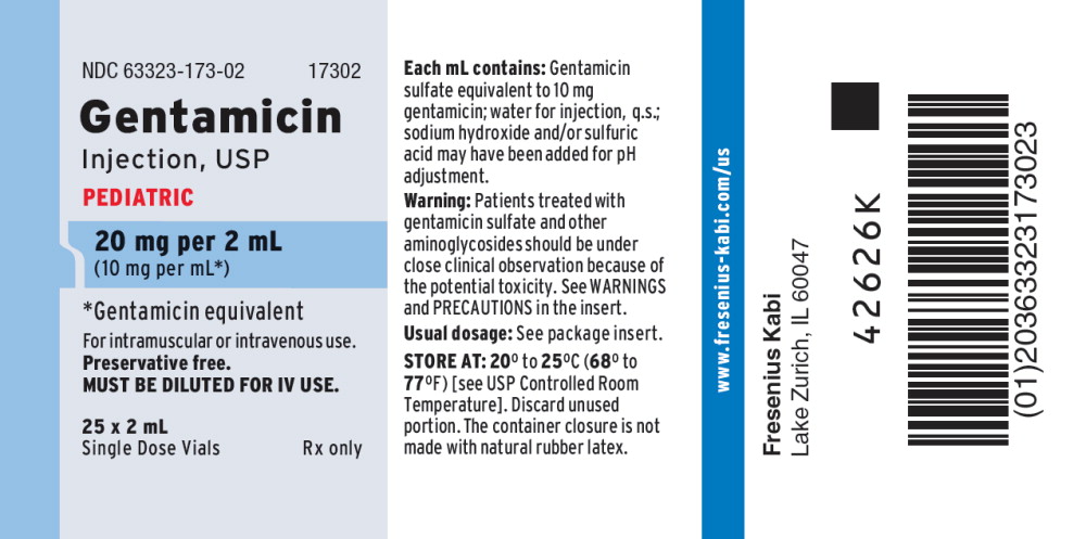 PACKAGE LABEL - PRINCIPAL DISPLAY - Gentamicin 2 mL Vial Single Dose Tray Label

