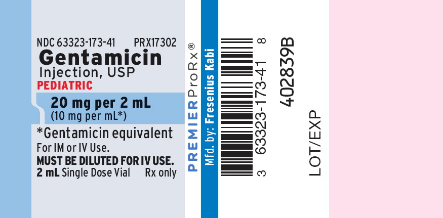 PACKAGE LABEL - PRINCIPAL DISPLAY - Gentamicin 2 mL Single Dose Vial Label
