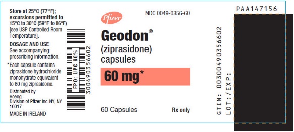 PRINCIPAL DISPLAY PANEL - 60 mg Capsule Bottle Label - 0356