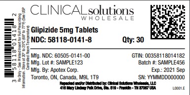 Glipizide 5mg tablet 30 count blister card
