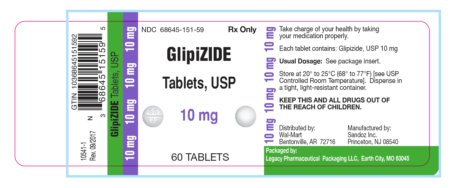 Glipizide Tablets, USP 10mg