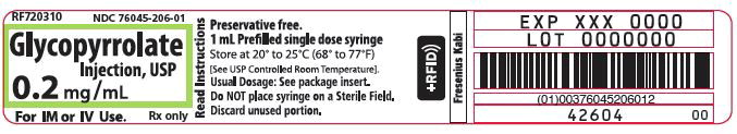 PACKAGE LABEL – PRINCIPAL DISPLAY - Glycopyrrolate 1 mL Blister Pack Label
