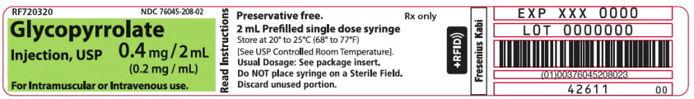 PACKAGE LABEL – PRINCIPAL DISPLAY - Glycopyrrolate 2 mL Blister Pack Label
