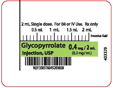 PACKAGE LABEL - PRINCIPAL DISPLAY – Glycopyrrolate 2 mL Syringe Label
