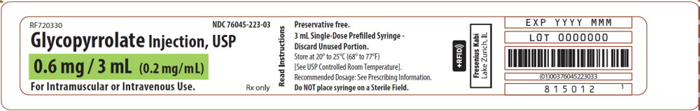 PACKAGE LABEL - PRINCIPAL DISPLAY – Glycopyrrolate Injection, USP 3 mL Blister Label
