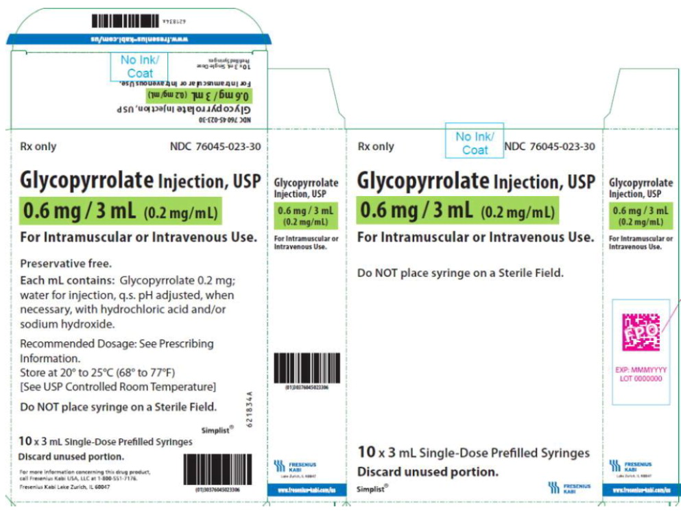 PACKAGE LABEL - PRINCIPAL DISPLAY – Glycopyrrolate Injection, USP 3 mL Carton Label

