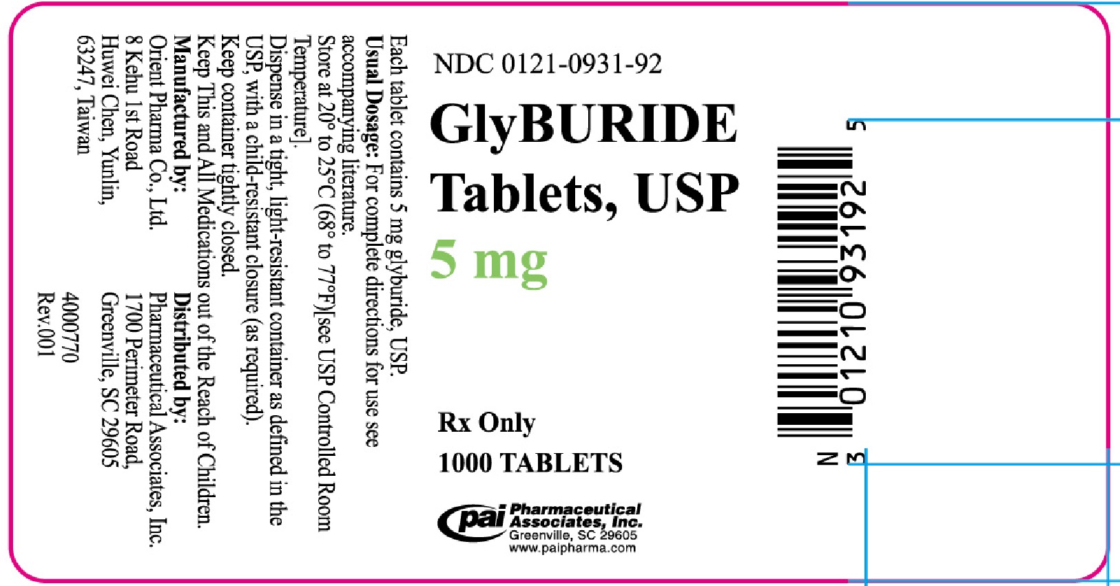 Bottle Label 5 mg-1000tabs