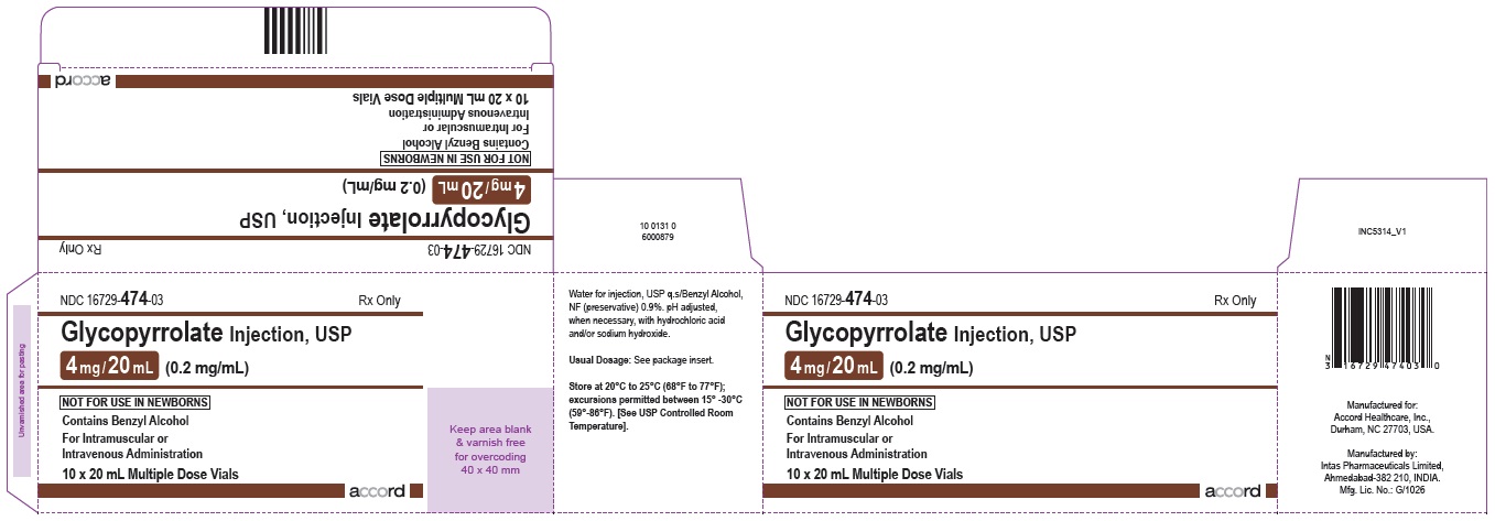 Glycopyrrolate injection, USP 0.2 mg/mL 1 mL Single Dose Vial