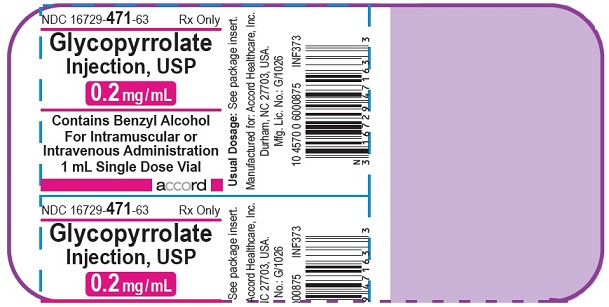Glycopyrrolate injection, USP 0.2 mg/mL 1 mL Foil Vial