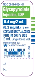 Glycopyrrolate Injection, USP 0.4 mg/2 mL (0.2 mg/mL) 2 mL Single Dose Vial