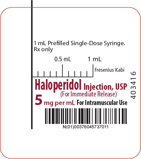 PACKAGE LABEL - PRINCIPAL DISPLAY - Haloperidol 1 mL Syringe Label
