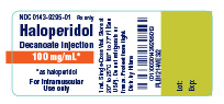 Haloperidol Decanoate Injection 100 mg/mL container label