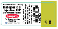 Haloperidol Injection, USP 5 mg/mL vial label Premier ProRx