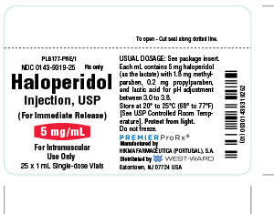 Haloperidol Injection, USP 5 mg/mL Premier Label Carton