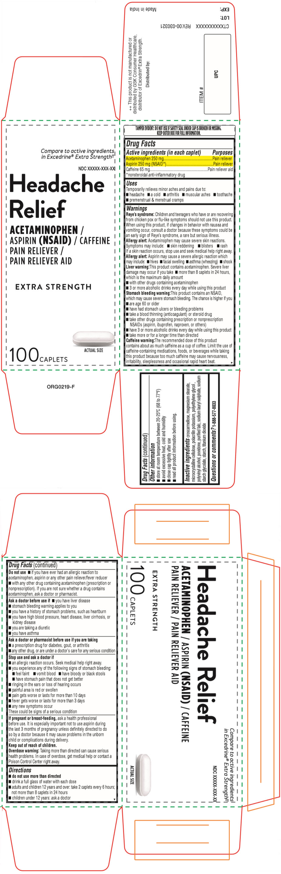 PRINCIPAL DISPLAY PANEL - 100 Caplet Bottle Carton