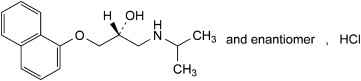 Figure 1. Propranolol HCl structure