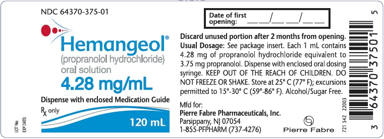 Hemangeol 120 ml bottle label