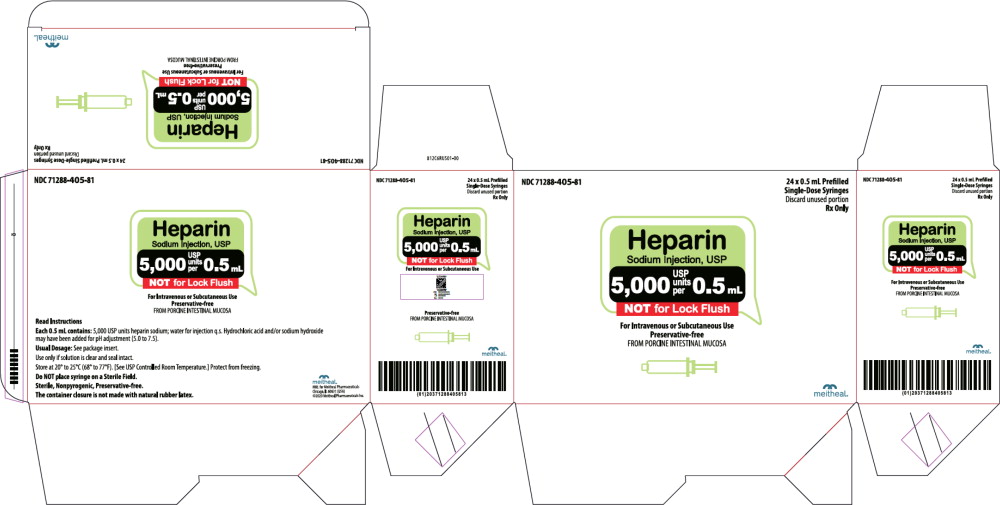 Principal Display Panel – Heparin Sodium Injection, USP 5,000 USP units per 0.5 mL Carton
