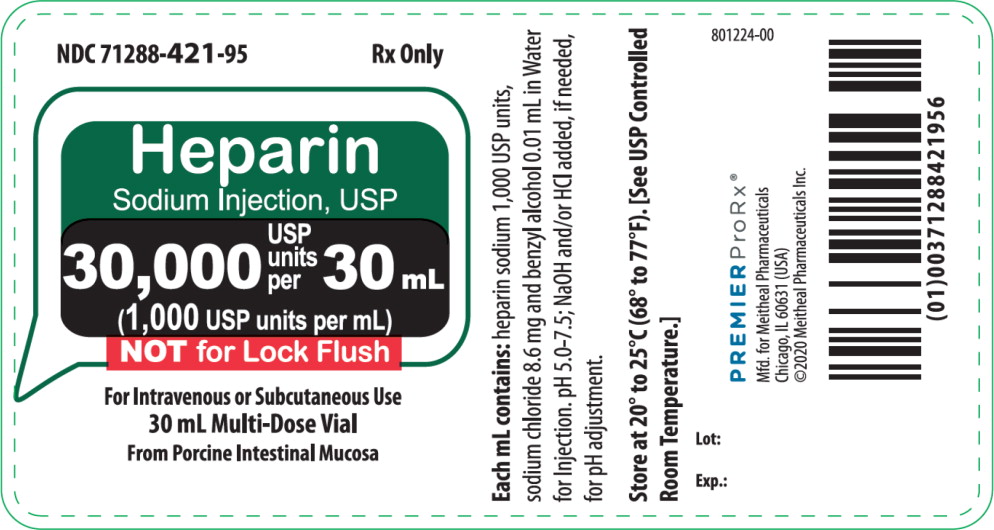 PRINCIPAL DISPLAY PANEL – Heparin Sodium Injection, USP 30,000 USP Vial Label
