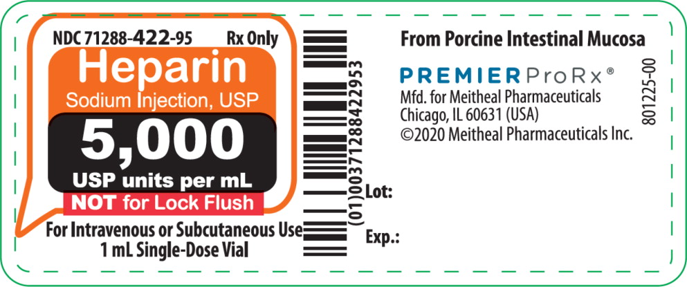 PRINCIPAL DISPLAY PANEL – Heparin Sodium Injection, USP 5,000 USP Vial Label
