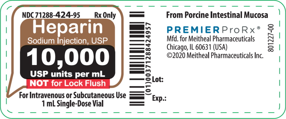 PRINCIPAL DISPLAY PANEL – Heparin Sodium Injection, USP 10,000 USP Vial Label
