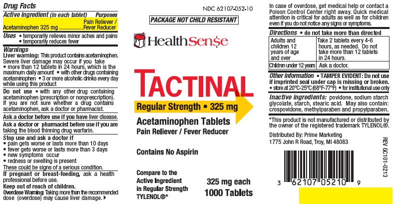 Health Sense Tactinal Regular Strength | Acetaminophen Tablet Breastfeeding
