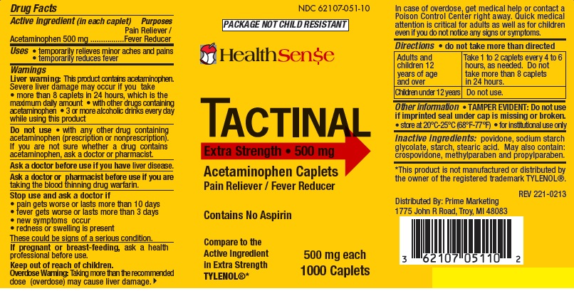 Health Sense Tactinal Extra Strength | Acetaminophen Tablet Breastfeeding