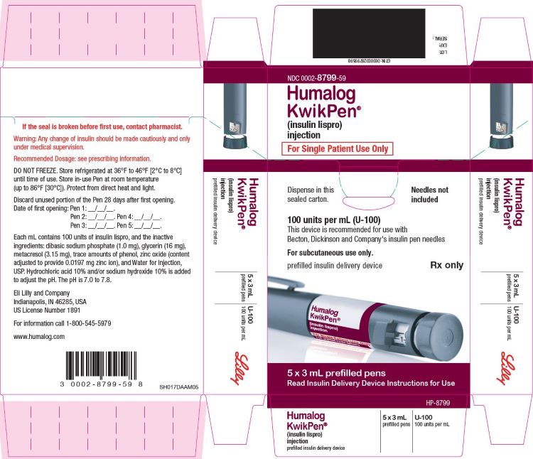 PACKAGE CARTON – HUMALOG KwikPen 5ct
