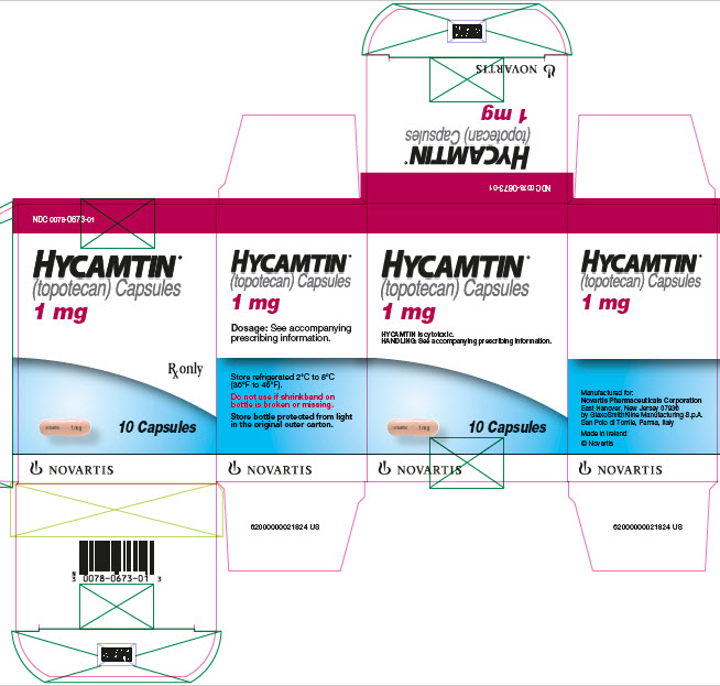 Hycamtin 1 mg capsule 10 count label