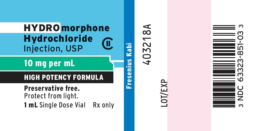 PACKAGE LABEL - PRINCIPAL DISPLAY - Hydromorphone Hydrochloride 10 mg Vial Label
