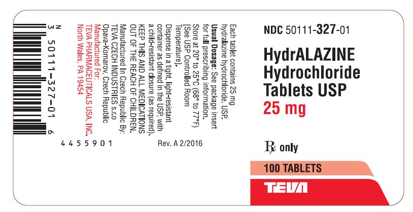 Hydralazine Hydrochloride Tablets USP 25 mg 100s Label