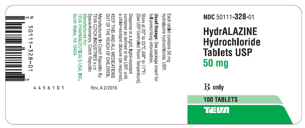 Hydralazine Hydrochloride Tablets USP 50 mg 100s Label
