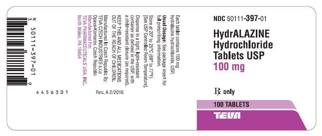 Hydralazine Hydrochloride Tablets USP 100 mg 100s Label
