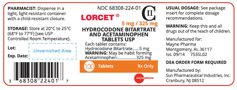 PRINCIPAL DISPLAY PANEL - 5 mg/325 mg Tablet Bottle Label