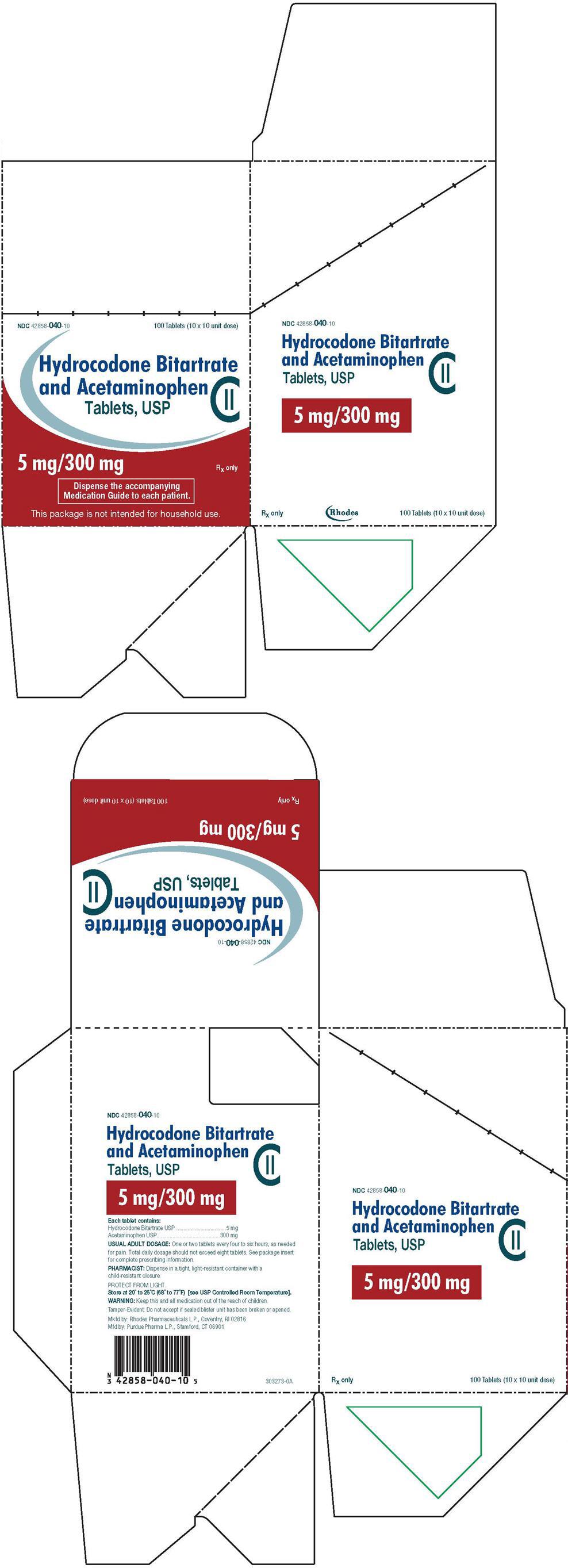 PRINCIPAL DISPLAY PANEL - 5 mg/300 mg Tablet Blister Pack Carton