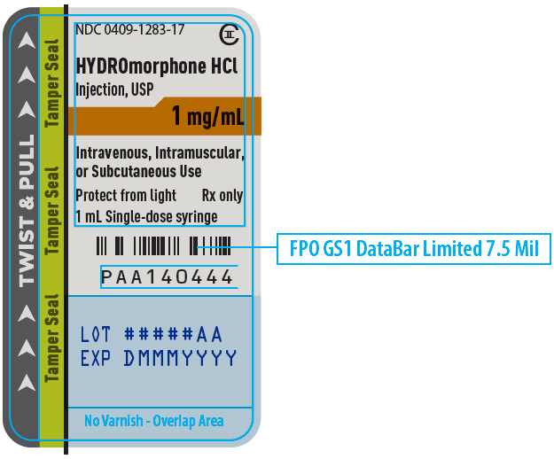 PRINCIPAL DISPLAY PANEL - 1 mg/mL Syringe Label - 1283