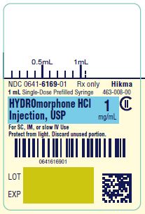 Hydromorphone PFS 1 mg Label