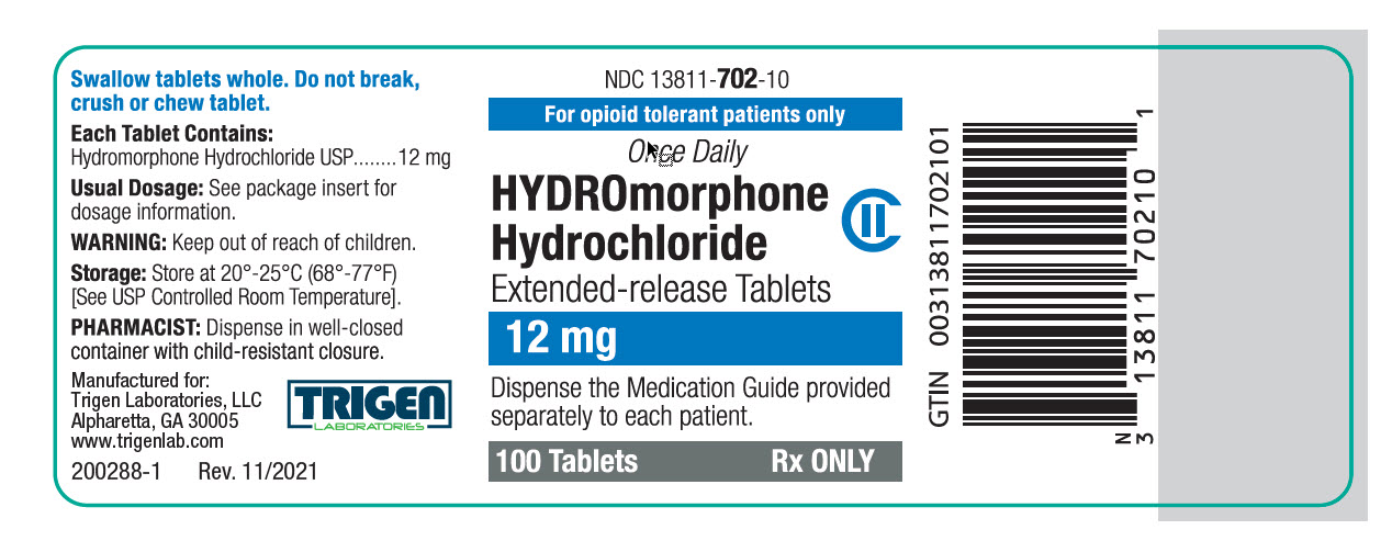 Hydromorphone 12 mg 100ct BL Rev. 11/2021