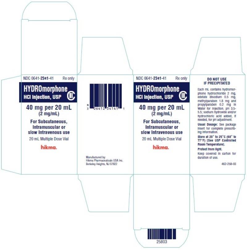 Hydromorphone Hydrochloride Injection, USP 40 mg/20 mL