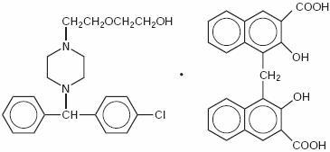Hydroxyzine Pamoate Structural Formula