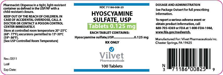 Principal Display Panel - 0.125 mg Tablet Bottle Label