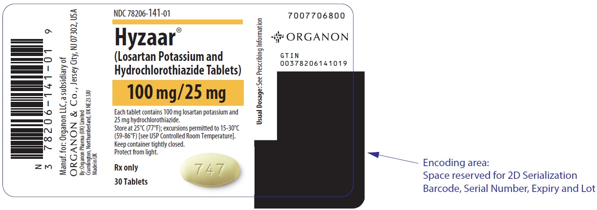 PRINCIPAL DISPLAY PANEL - 100 mg/25 mg Tablet Bottle Label