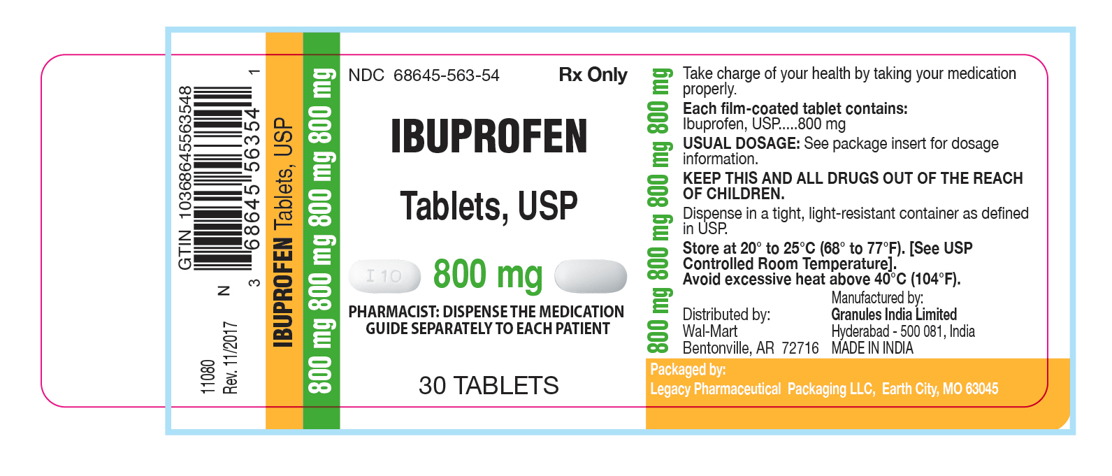 Ibuprofen Tablets, USP 800mg