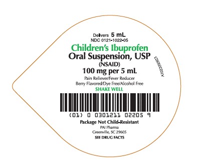 Children's Ibuprofen Oral Suspension USP - 5mL lidding label