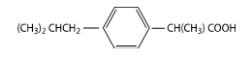 The structural formula for Ibuprofen tablets contain the active ingredient ibuprofen, which is (±) - 2 - (p - isobutylphenyl) propionic acid. Ibuprofen is a white powder with a melting point of 74-77