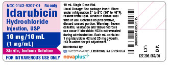 Idarubicin Hydrochloride Injection 10 mg/10 mL Vial Label