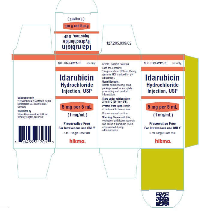 Idarubicin Hydrochloride Injection, USP 10 mg/10 mL vial label