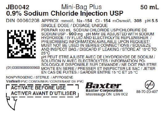 Sodium Chloride JB0042 Representative Container Label